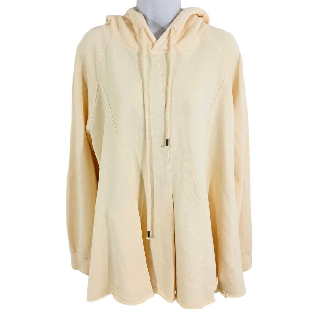 Pilcro Anthropologie Cream Swing Waist Flynn Hoodie Womens Size XL - Picture 2 of 8